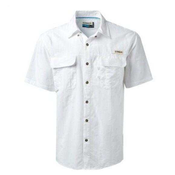 Magellan Men's White Vented Fishing Shirt Size Medium 4 0440 - Picture 1 of 8